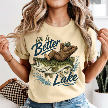 Life is Better at the Lake Sasquash DTF Transfer