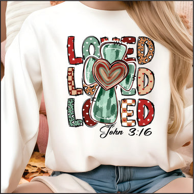 Loved Cross DTF Transfer