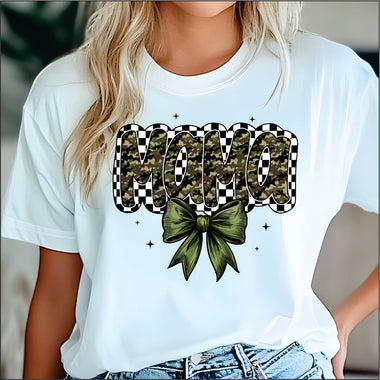 Mama Camo Bow DTF Transfer