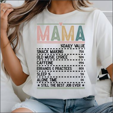 Mama Daily Values DTF Transfer