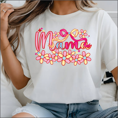 Mama Floral and Ribbon DTF Transfer