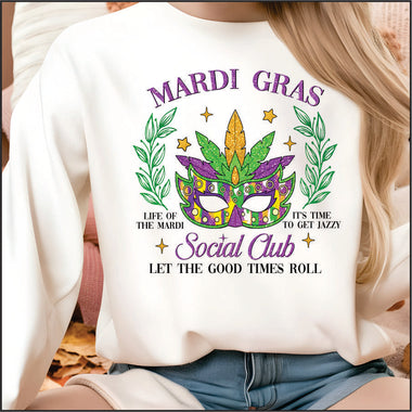 Mardi Gras Social Club DTF Transfer