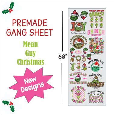 Mean Guy Christmas Gang Sheet