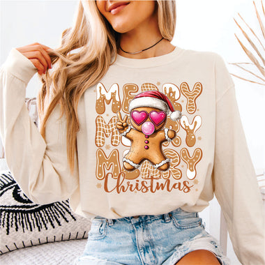 Gingerbread Man Blowing Bubble