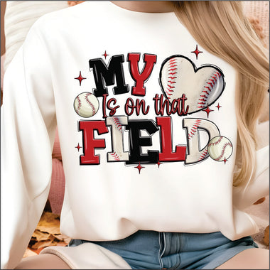 My Heart is on that Field DTF Transfer