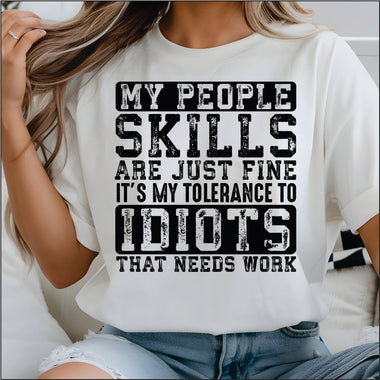 My People Skills are just Fine DTF Transfer