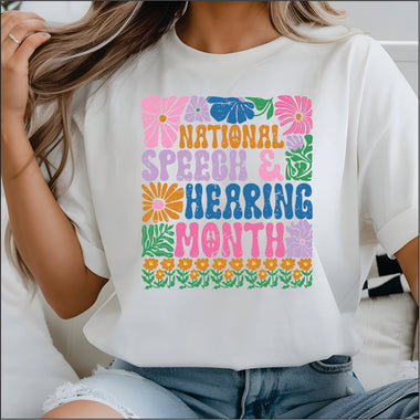 National Speech & Hearing Month DTF Transfer