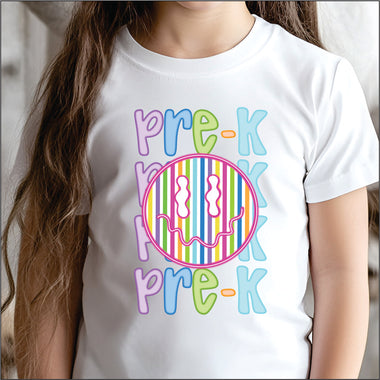 Neon Smiley Pre K DTF Transfer