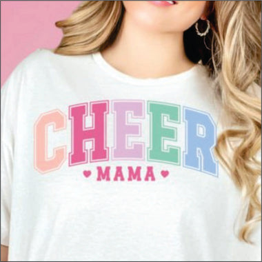 Pastel Cheer Mama DTF Transfer