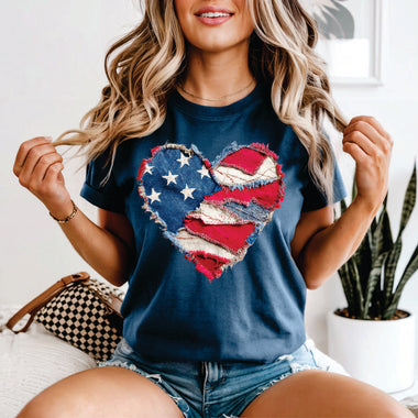 Patchwork Denim Heart