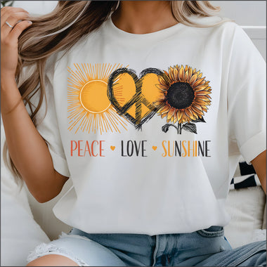 Peace Love Sunshine DTF Transfer