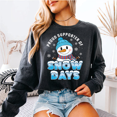 Proud Supporter of Snow Days Cute Snowman