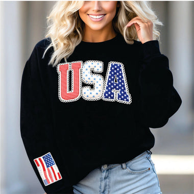 Quilted USA w Sleeve
