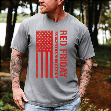 Red Friday Support Our Troops Flag