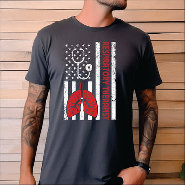 Respiratory Therapist Flag DTF Transfer