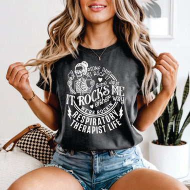 Respiratory Therapist Life white print