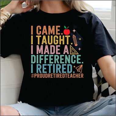 Retired Teacher DTF Transfer