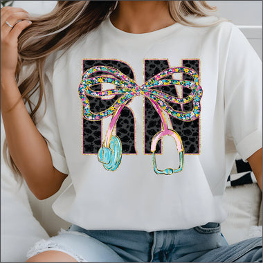 RN with Bow DTF Transfer