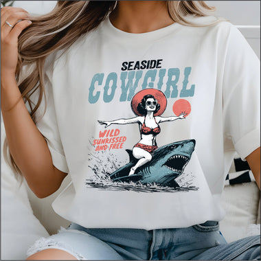 Seaside Cowgirl DTF Transfer