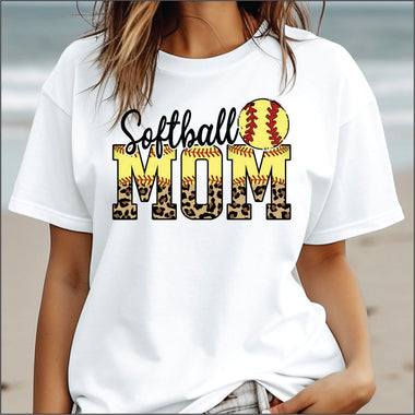 Softball Mom with Ball DTF Transfer