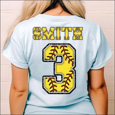 Softball 2" Letter Set DTF Transfer