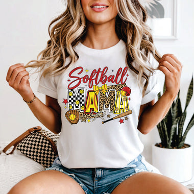 Softball Mama Check w Smileys