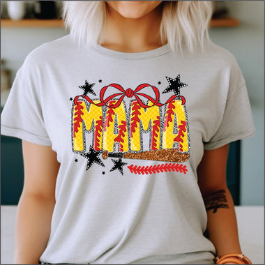 Softball Mama Letters DTF Transfer