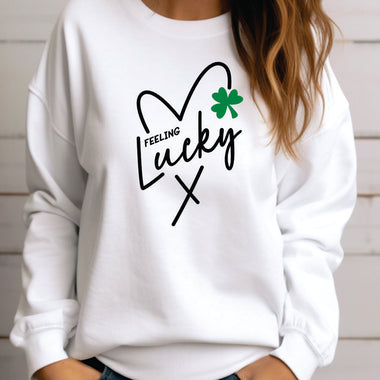 Feeling Lucky Heart DTF Transfer