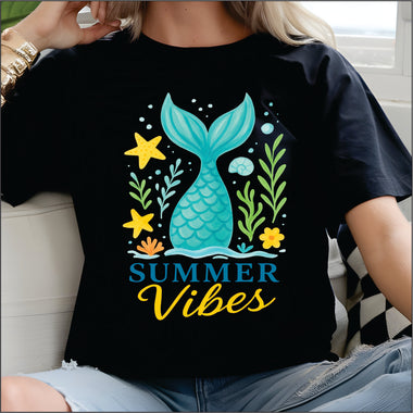 Summer Vibes Mermaid DTF Transfer