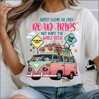 Suspect Claims she Loves Road Trips DTF Transfer