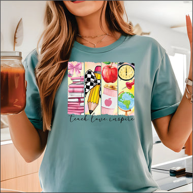 Teach Love Inspire Panels DTF Transfer