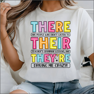 There, Their & They're DTF Transfer