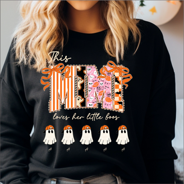 Custom Halloween This MIMI loves her little boos DTF Transfer