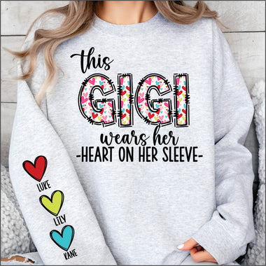 Custom This Gigi Wears her Heart on her Sleeve DTF Transfer