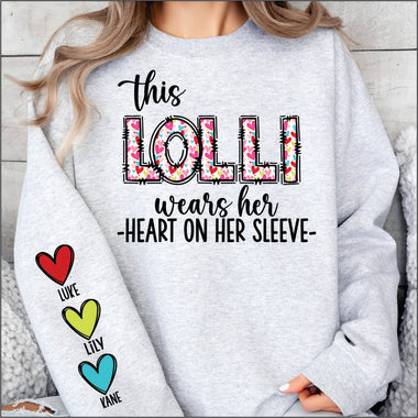 Custom This Lolli Wears her Heart on her Sleeve DTF Transfer