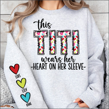 Custom This Titi Wears her Heart on her Sleeve DTF Transfer