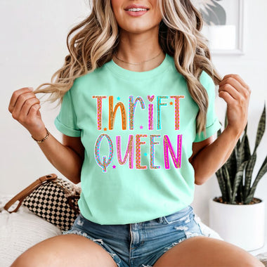 Thrift Queen Bright Check & Glitter