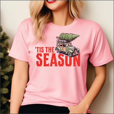 Tis the Season Christmas Tree on Car DTF Transfer
