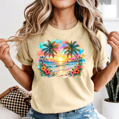 Tropical Sunset DTF Transfer