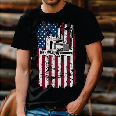 Truck Driver American Flag