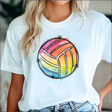 Watercolor Volleyball DTF Transfer