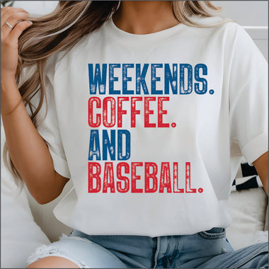 Weekends Coffee & Baseball DTF Transfer