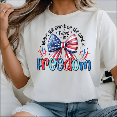 Where the Spirit of the Lord is DTF Transfer