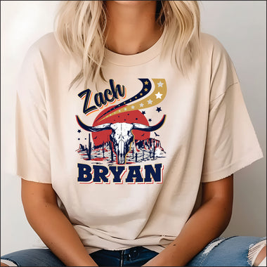 Zach Bryan Retro Cowboy DTF Transfer