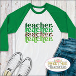 Teacher X4 St. Patrick's Day DTF Transfer