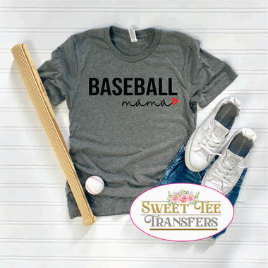Baseball Mama with Heart DTF Transfer