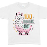 100 Days of School Llama DTF Heat Press Transfer