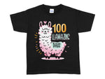 100 Days of School Llama DTF Heat Press Transfer