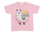 100 Days of School Llama DTF Heat Press Transfer