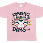 100 Days of School Purr-fect Cat DTF Heat Press Transfer